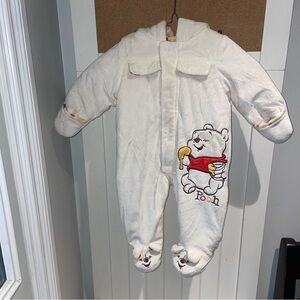 Vintage Disney Winnie the Pooh Baby Hooded Bunting/One Piece very warm and soft